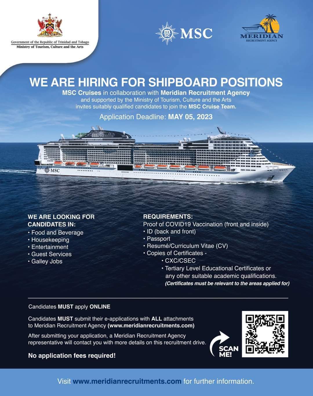 cruise ship recruitment 2023